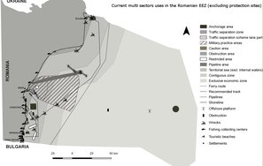 Curent multi sectors uses in the Romanian EEZ